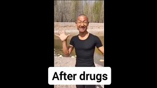 celebrities before and after drugs (meme)