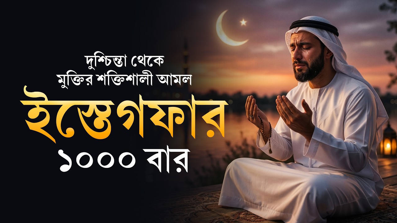 ১ বার শুনলে পাহাড় সমান গুনাহ মাফ হবে ইনশাআল্লাহ! ১০০ বার ইস্তেগফার | Powerful Istighfar 2026