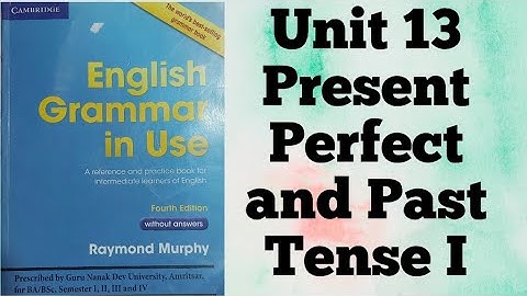 UNIT 13 Present Perfect and Past Simple Tense English Grammar in Use by Raymond Murphy for BA GNDU