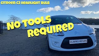 Citroen C3 headlight bulb replacement Resimi