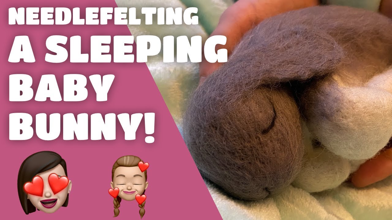 Needle Felting an Adorable Sleeping Baby Bunny! Can I make it look