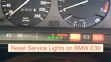 How to Reset Service lights on a BMW Series 2 E30 318i or 318is