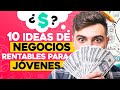 💼 10 Ideas de Negocios Rentables para Jóvenes 💸 Como Emprender Siendo Joven