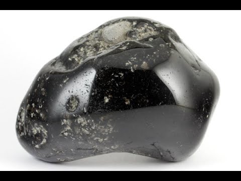 長野県和田峠産 黒曜石 原石 磨き 642g Japanese Obsidian Youtube