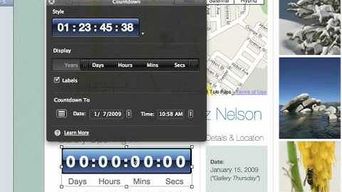 Adding a Countown Clock - iWeb Help