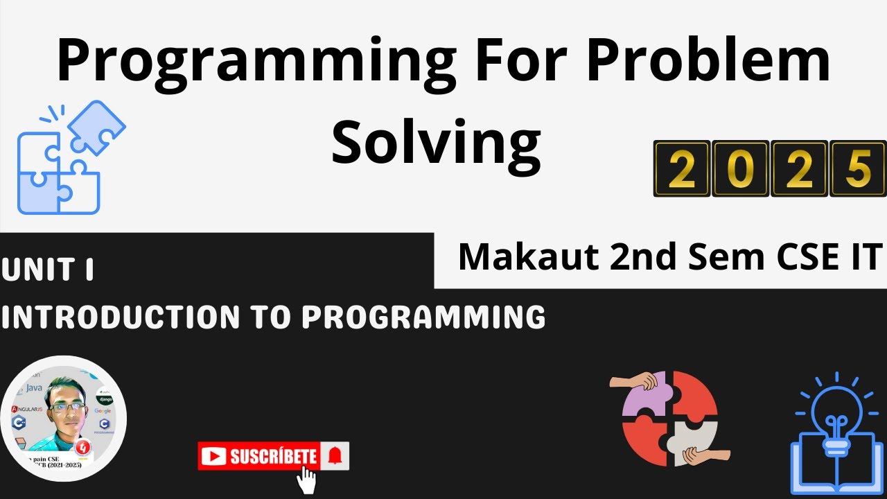 Ch 1 : Introduction to Programming ️ Programming for Problem Solving ...