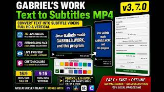 🎬 SubtitleToMP4 (Version3): Create Subtitle Videos from Text in 76 Languages | Free Windows Tool