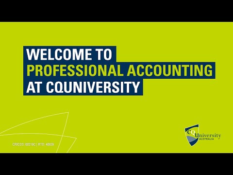 Welcome to the Master of Professional Accounting at CQUniversity.