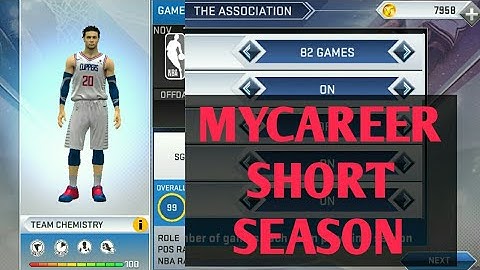 NBA2K19v46 MOBILE MYCAREER SHORT SEASON USING GAMEGUARDIAN(check description for codes)