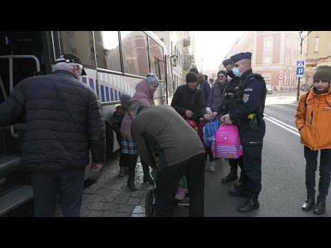 140 uchodźców przyjechało do Katowic 01.03.2022