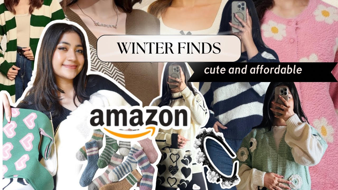 Amazon Winter Wear Haul 2025| Cute & Fuzzy Sweaters, Socks, Jackets & More| Renigraphy