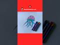 how to draw a funny jellyfish | step by step| easy drawing| সহজ জেলিফিস আঁকা। #Shorts