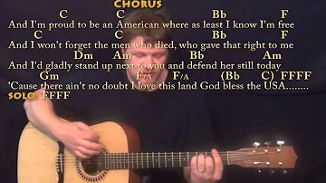 God Bless the USA (Lee Greenwood) Strum Guitar Cover Lesson with Chords/Lyrics
