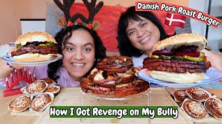 Revenge on My Bully STORYTIME| Flæskestegssandwich Danish Burger MUKBANG