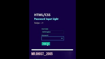 PASSWORD light animation using #html #css |@mr.ghost_2005 |#trending #animation #shorts #song