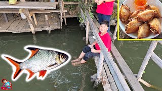 กินข้าวขาจุ่มน้ำให้ปลาตอด ร้านข้าวแกงริมหลิ่ง กาญจนบุรี