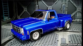 NEW PARTS! 1977 Chevy Street Pickup Squarebody 350 1/25 Scale Model Kit Build How To Assemble Paint