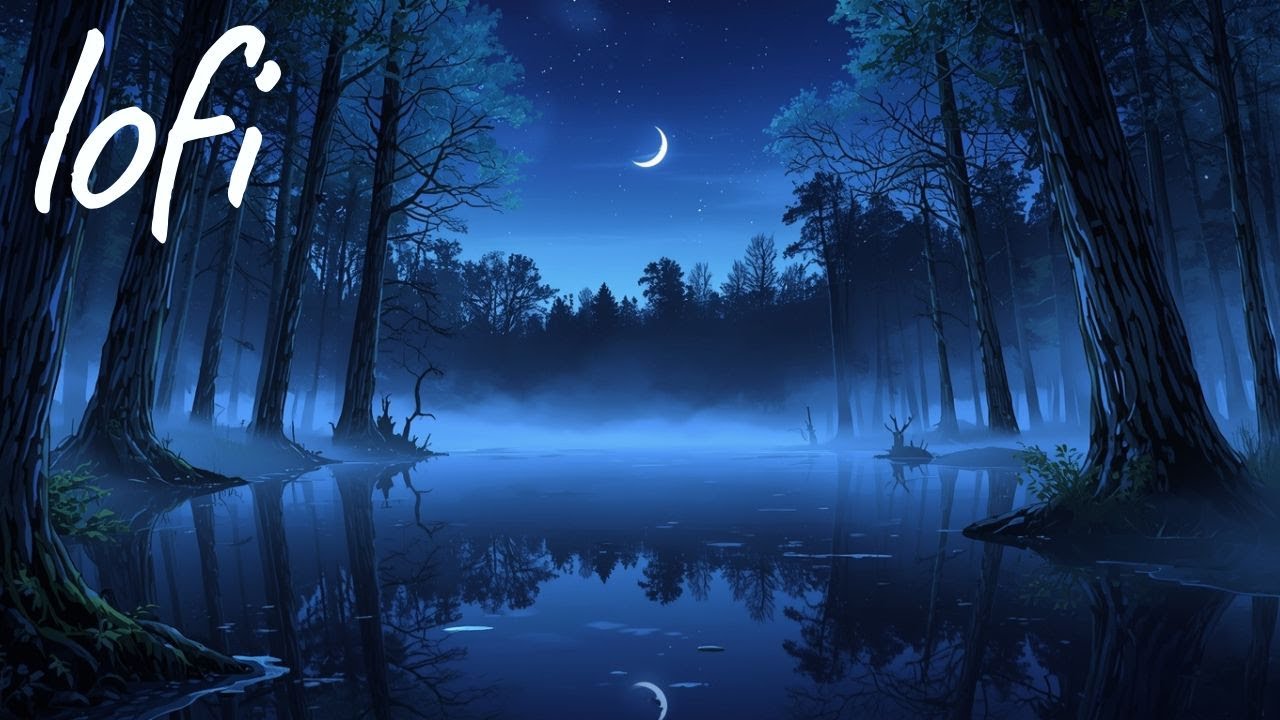 Lofi Starlight Reflections on Still Black Water