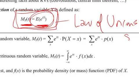 MA 381: Section 11.1: Moment Generating Functions, Part 1
