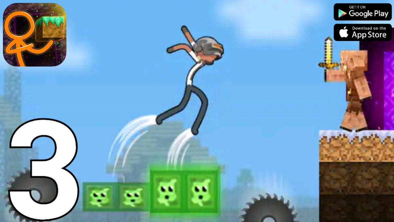 Stickman Parkour: Jump and Run - Gameplay Walkthrough Part 4 - Level 46-54  (iOS, Android) 