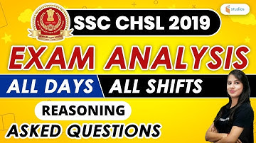 SSC CHSL (12 Oct - 21 Oct 2020, All Shifts) | Reasoning CHSL Exam Analysis | Ritika Tomar Reasoning