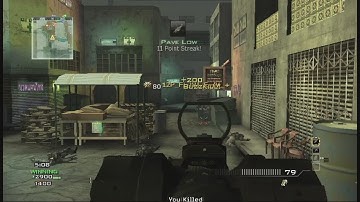 MW3 Wii: Blowfish Scar, Red dot & Silencer using ADS (18 kill streak before calling in air support)