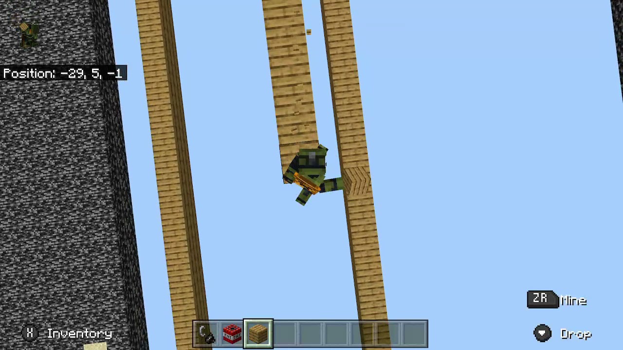 Minecraft Bedrock (backwards) speed bridging (no hacks)