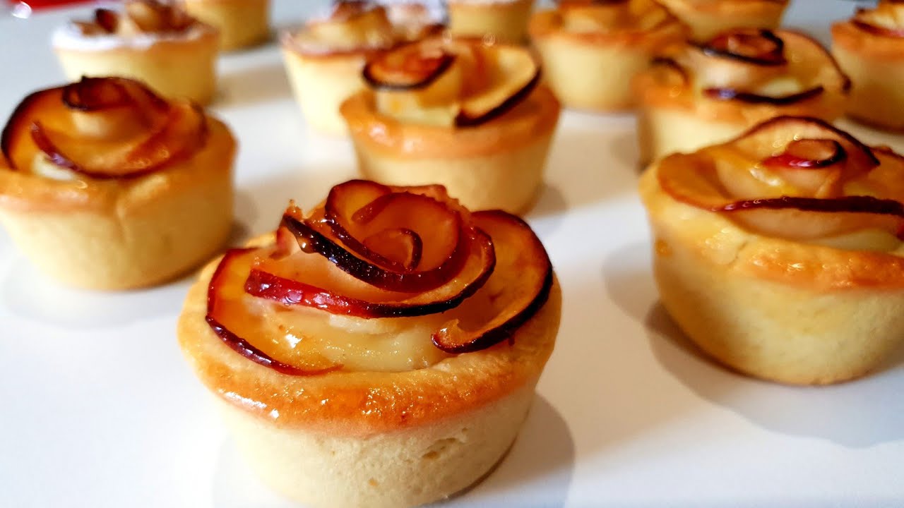 Les roses-pommes à la crème pâtissière🍎 très facile à réaliser🌹🌹