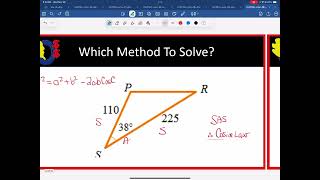 MCF3M - Acute Triangle Trig: Which Method To Solve? Cycle 3 Video 47