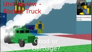 Unit Review - Armoured Car (Noobs in Combat) Roblox 