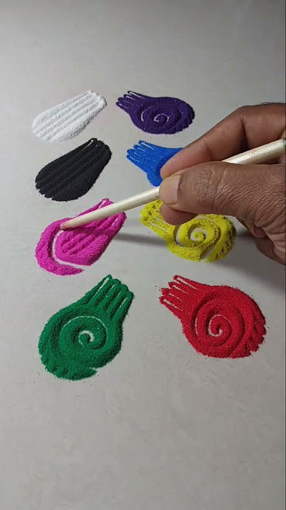 💝💐Satisfying colourful Rangoli...#trending #colors #viralvideo