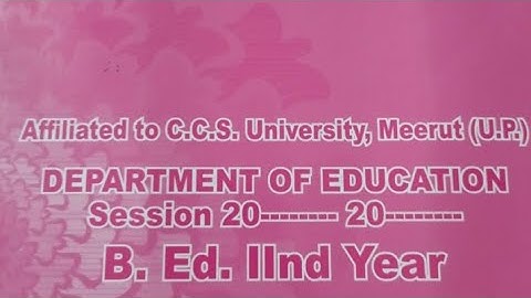 B.Ed 2 year file .. EPC-6: working with community