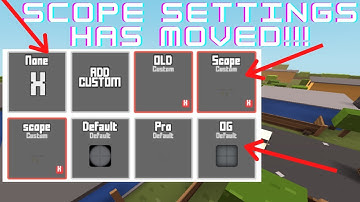 THE NEW SCOPE FOR SNIPER SETTINGS GOT CHANGED!!!