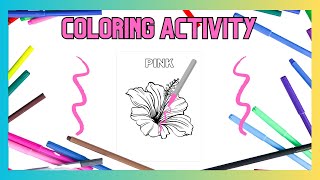 Pink Coloring Activity | Learn Colors | Preschool & Toddler Learning