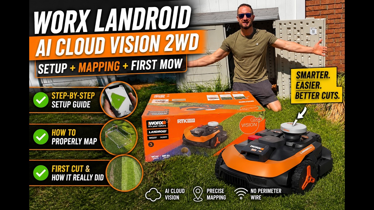 Mowmow(同梱) New WORX Landroid | Unbox + Setup + Mapping + First Mow | Is it