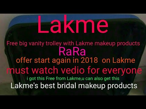 Lakme makeup products with Free Big vanity trolly,2018Big offer start on Lakme,bridal Makeup trolley