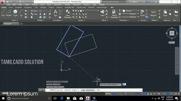 AutoCAD Modify Tool -- Rotate, Mirror, Scale Command----Tamil