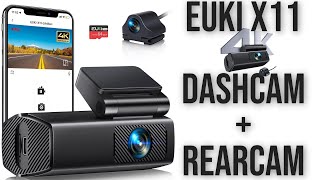 EUKI X11 4K dual dashcam Review + Install #dashcam