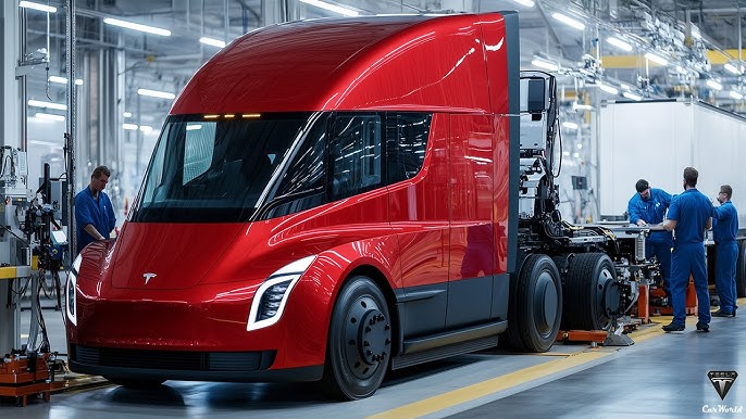 Tesla Semi 2025 New Upgrades! Elon Musk Reviews New Feature, Battery &  Shocking Mass Production! - YouTube