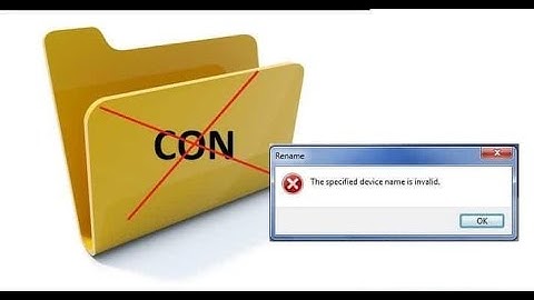 ***How to create folder name with CON***