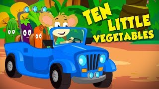 Ten Little Vegetables + More Nursery Rhymes | Learning Videos from Kids Baby Club