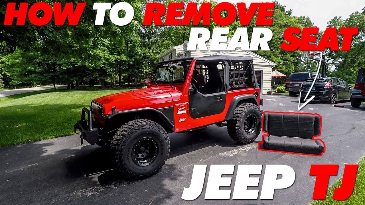 Jeep TJ Rear Seat Hardware Removal + Seat belt Removal - YouTube