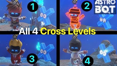 Astro Bot: All 4 Cross Planets (Birdy Barrage, Shocking Behavior, Slowdown Showdown, To The Beat!)