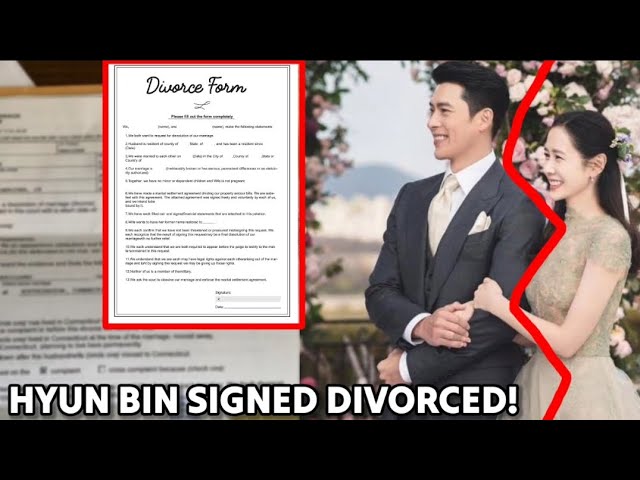 FROM AGENCY: CONFIRMED HYUN BIN & SON YE JIN AGREE TO SIGN DIVORCED! -  YouTube