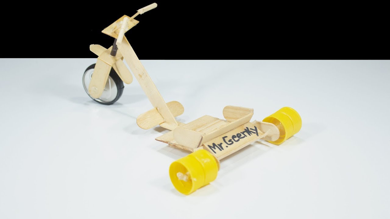 How to make a homemade drift trike DIY No motor at home YouTube