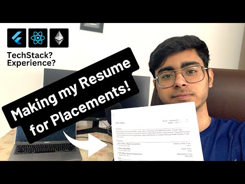 🥳Let's create a Resume for Placements!