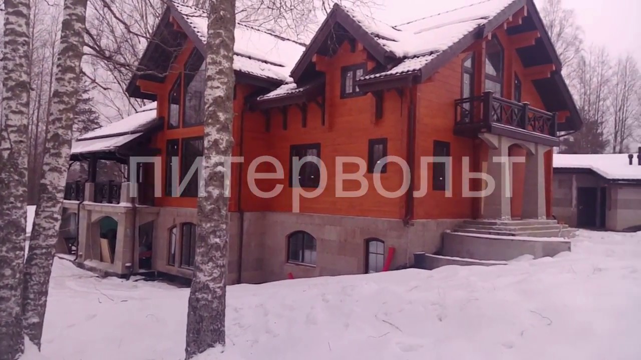 ВИДЕО ОБЗОР! Электромонтаж в деревянном доме из клеенного бруса - YouTube