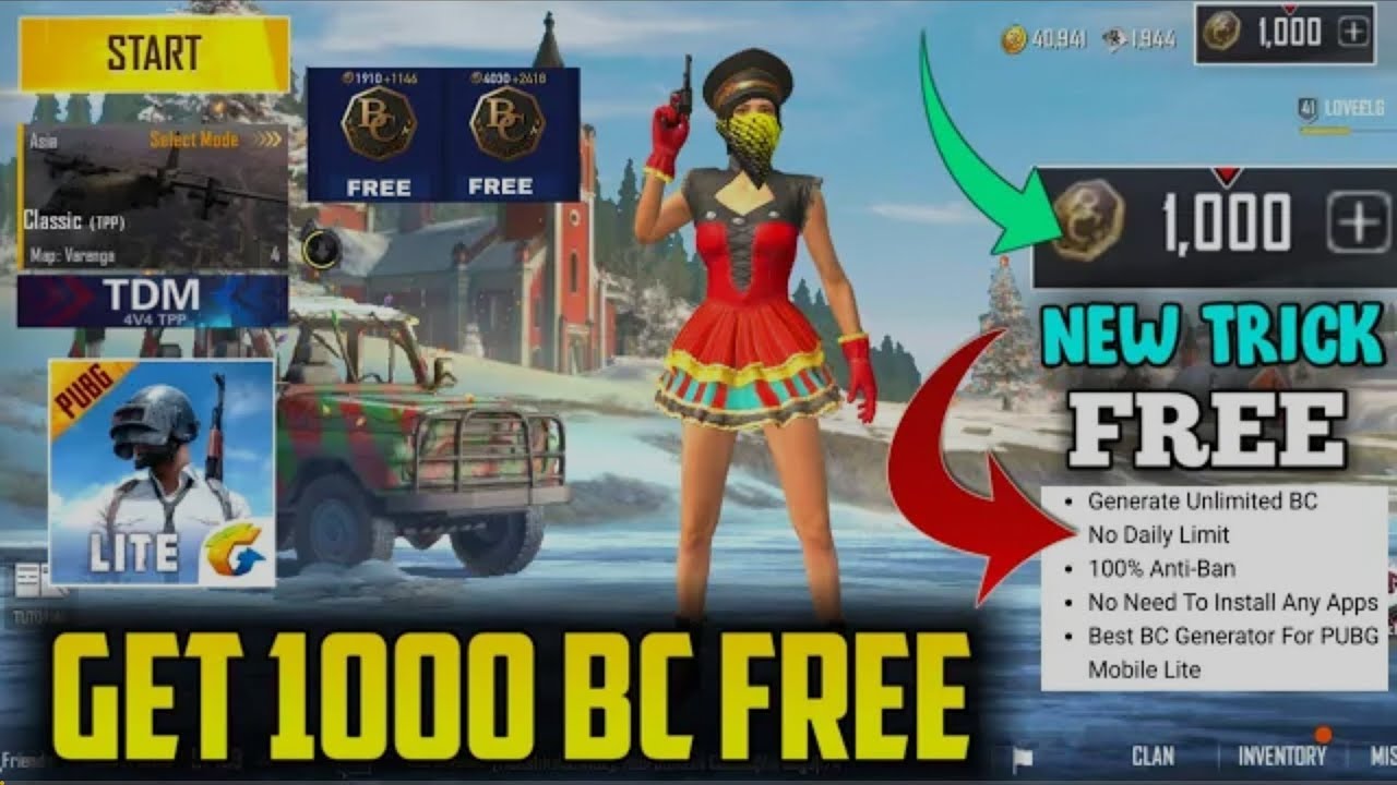 How to get free BC in PUBG Mobile Lite without downloading any app ...