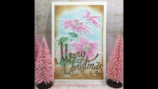 Tim Holtz 3-D Poinsettia Card w/ Pastels