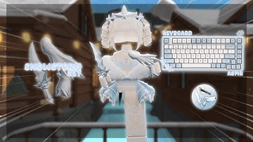 PLAYING MM2 WITH SNOWSTORM SET + GIVEAWAY | Keyboard ASMR